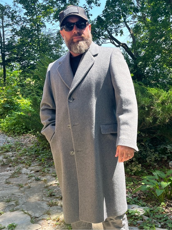 Vintage Other - Classic Vintage Gray Wool Formal Overcoat Cashmere